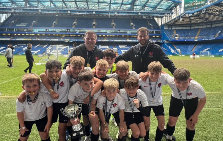 Play on the pitch at Stamford Bridge - Sunday 25 May 2025